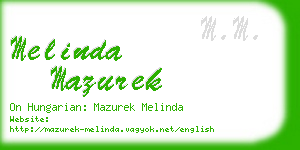 melinda mazurek business card